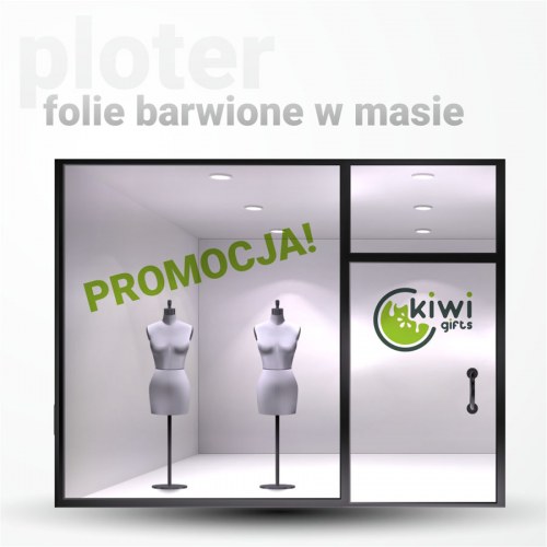 Oklejanie literami wyciętymi w folii barwionej